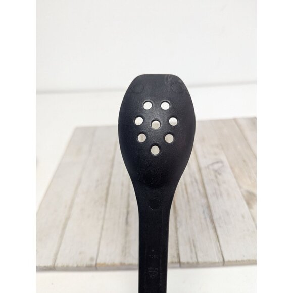Rubbermaid Black Pierced Slotted Serving Spoon Heavy Duty #1974 Vintage - Picture 9 of 9